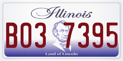 IL license plate B037395