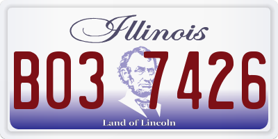 IL license plate B037426