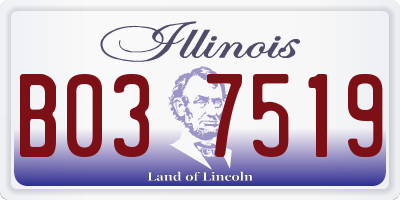 IL license plate B037519