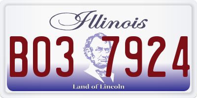 IL license plate B037924