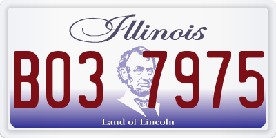 IL license plate B037975