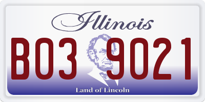 IL license plate B039021