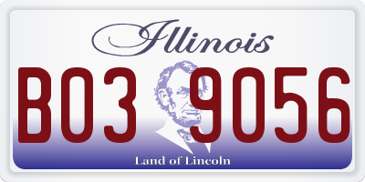 IL license plate B039056
