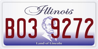 IL license plate B039272