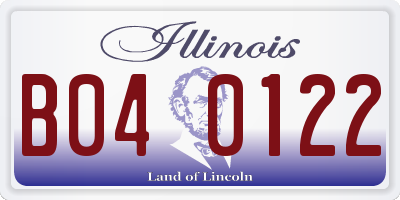 IL license plate B040122