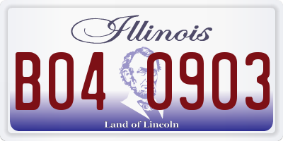 IL license plate B040903