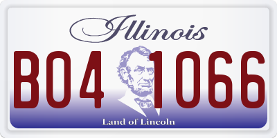 IL license plate B041066