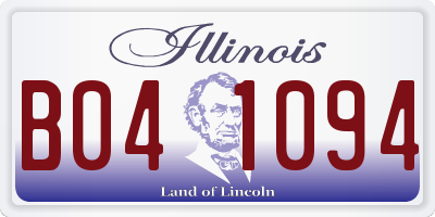 IL license plate B041094