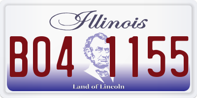 IL license plate B041155