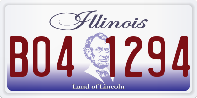 IL license plate B041294