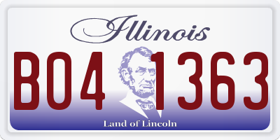 IL license plate B041363