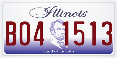 IL license plate B041513