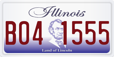 IL license plate B041555