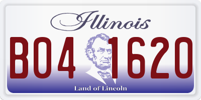 IL license plate B041620