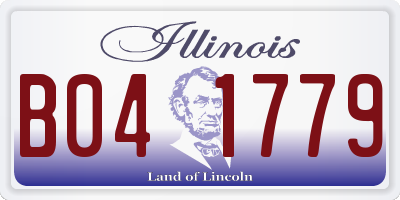 IL license plate B041779