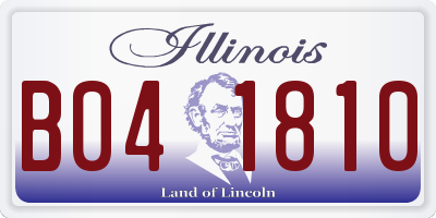 IL license plate B041810