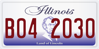 IL license plate B042030