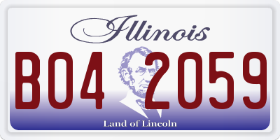 IL license plate B042059