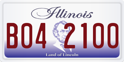 IL license plate B042100