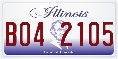 IL license plate B042105