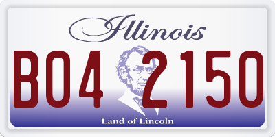 IL license plate B042150