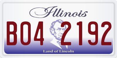 IL license plate B042192