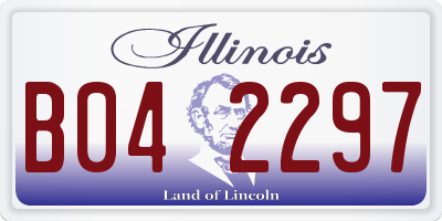 IL license plate B042297