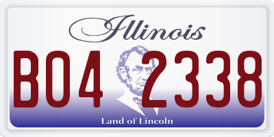 IL license plate B042338