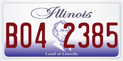 IL license plate B042385