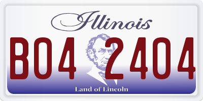 IL license plate B042404