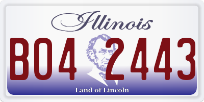 IL license plate B042443