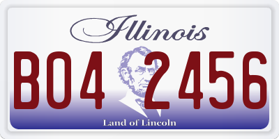 IL license plate B042456