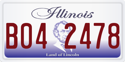 IL license plate B042478