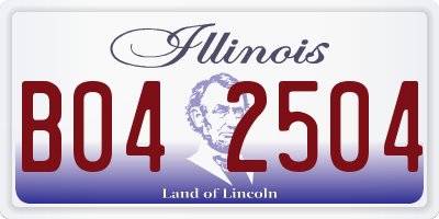 IL license plate B042504