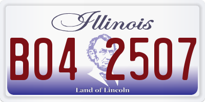 IL license plate B042507