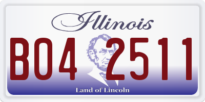 IL license plate B042511