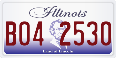 IL license plate B042530