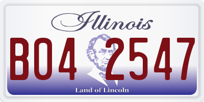 IL license plate B042547