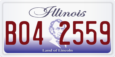 IL license plate B042559