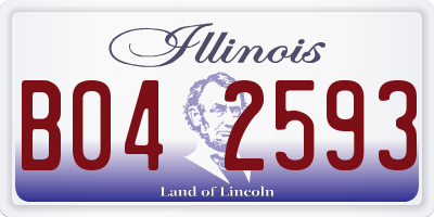 IL license plate B042593