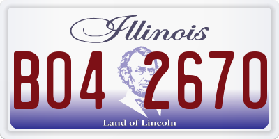 IL license plate B042670