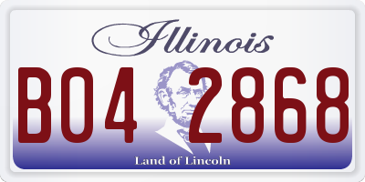 IL license plate B042868