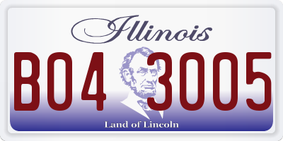 IL license plate B043005