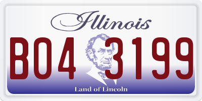 IL license plate B043199