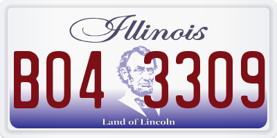 IL license plate B043309