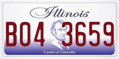 IL license plate B043659