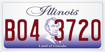 IL license plate B043720