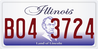 IL license plate B043724