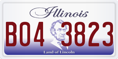 IL license plate B043823