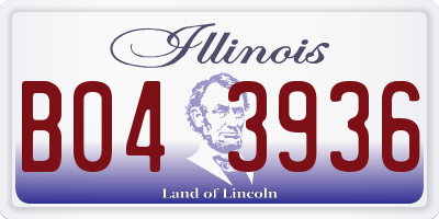 IL license plate B043936